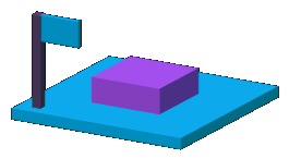 A refueling base with its flag